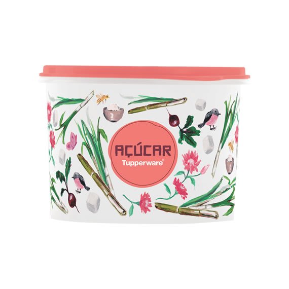 Tupper Caixa Açúcar 1.4Kg Floral