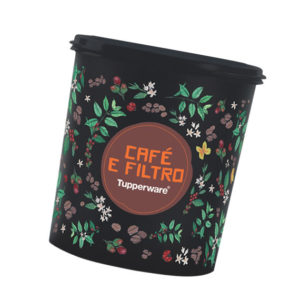 Tupper Caixa Café e Filtro 500g Floral