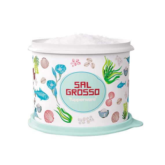 Tupper Caixa Sal Grosso 1Kg Floral