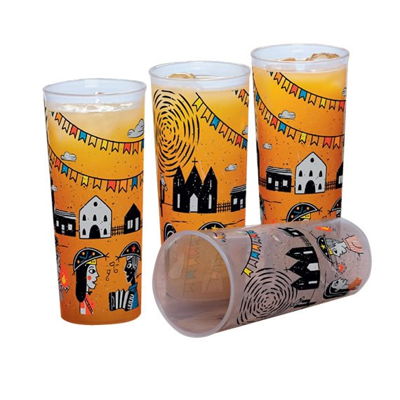 Kit Copos Cordel 470ml 4 Peças