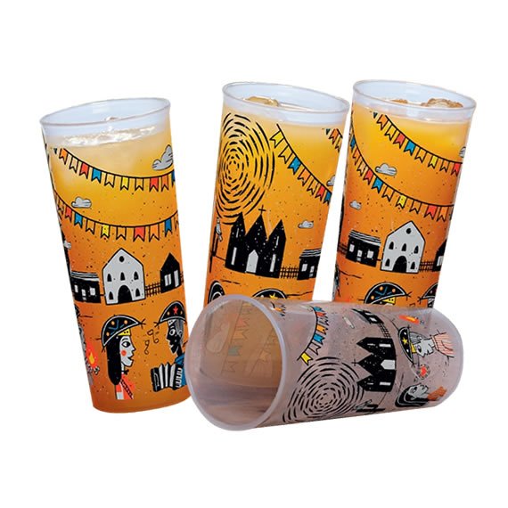 Kit Copos Cordel 470ml 4 Peças