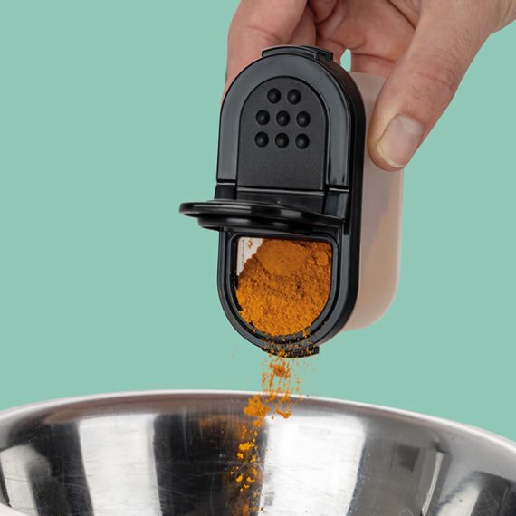 Porta Temperos Grande 250ml Preto Tupperware