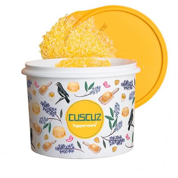 Tupper Caixa Cuscuz 1Kg Floral