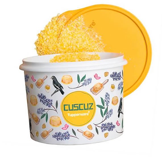 Tupper Caixa Cuscuz 1Kg Floral