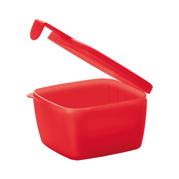 Conserva Metade Quadrado Vermelho 600ml