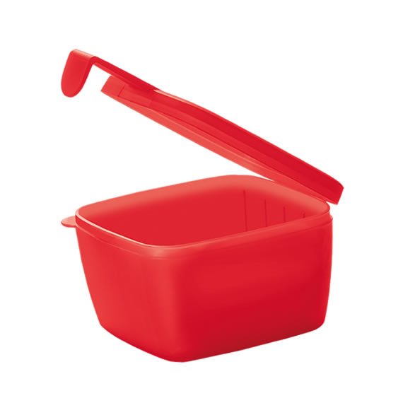 Conserva Metade Quadrado Vermelho 600ml