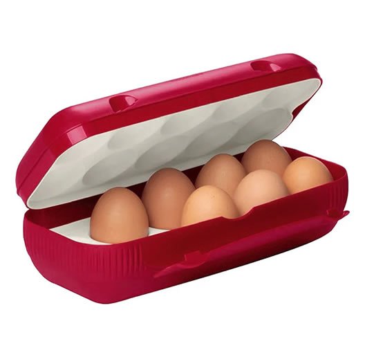 Porta Ovos Tupperware Vermelho 10 Unidades