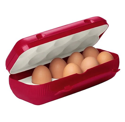 Porta Ovos Tupperware Vermelho 10 Unidades